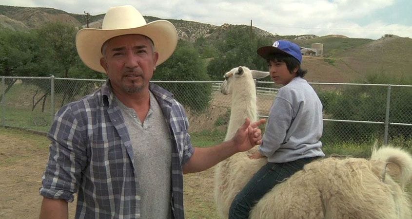 Cesar and a llama