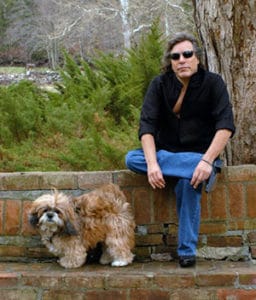 Jose Feliciano with dog